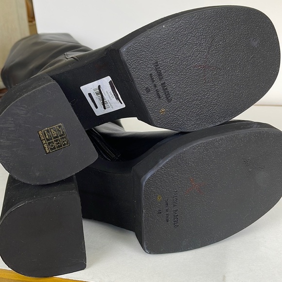 NWOB Paloma Barcelo Yafet Heeled Platform Tall Boots Size 40 Black - Picture 10 of 12